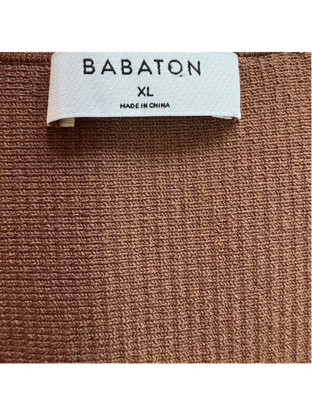 Aritzia Babaton Brown Sculpt Knit Deep V Tank - Size XL ✨ NWT - Picture 7 of 9